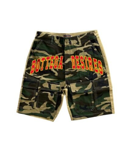 Bottega Desires Camo Cargo Shorts