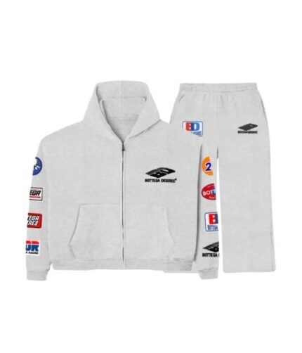 Bottega Desires Grey Patches Zip Tracksuit