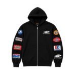 Bottega Desires Patches Zip Hoodie Black