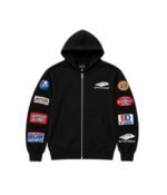 Bottega Desires Patches Zip Hoodie Black