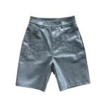 Bottega Desires Leather Shorts Grey