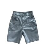 Bottega Desires Leather Shorts Grey